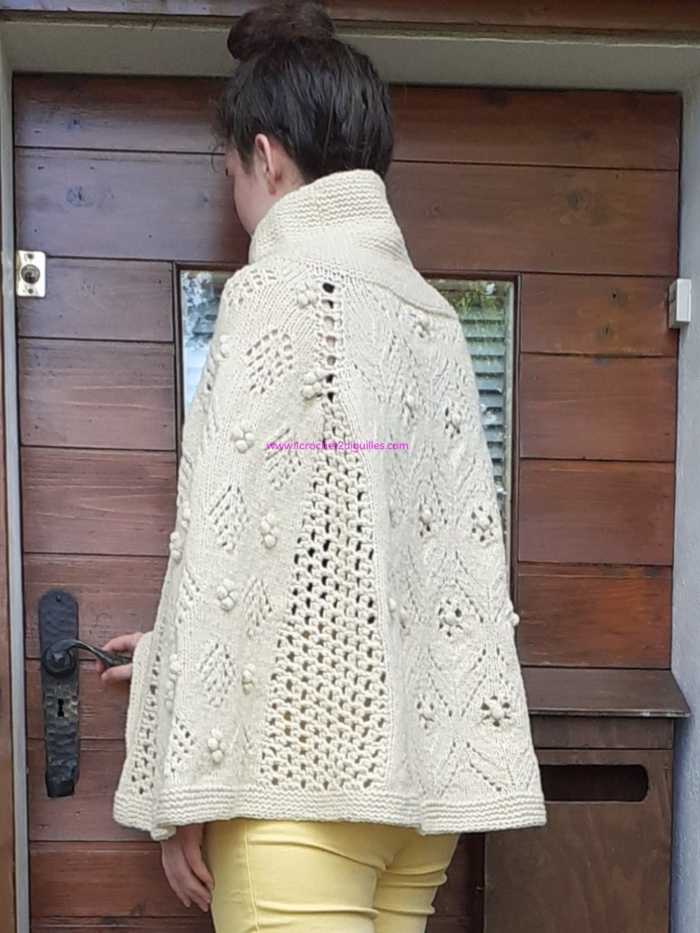 Cape - poncho Epicéas et Fleurs Intemporelles